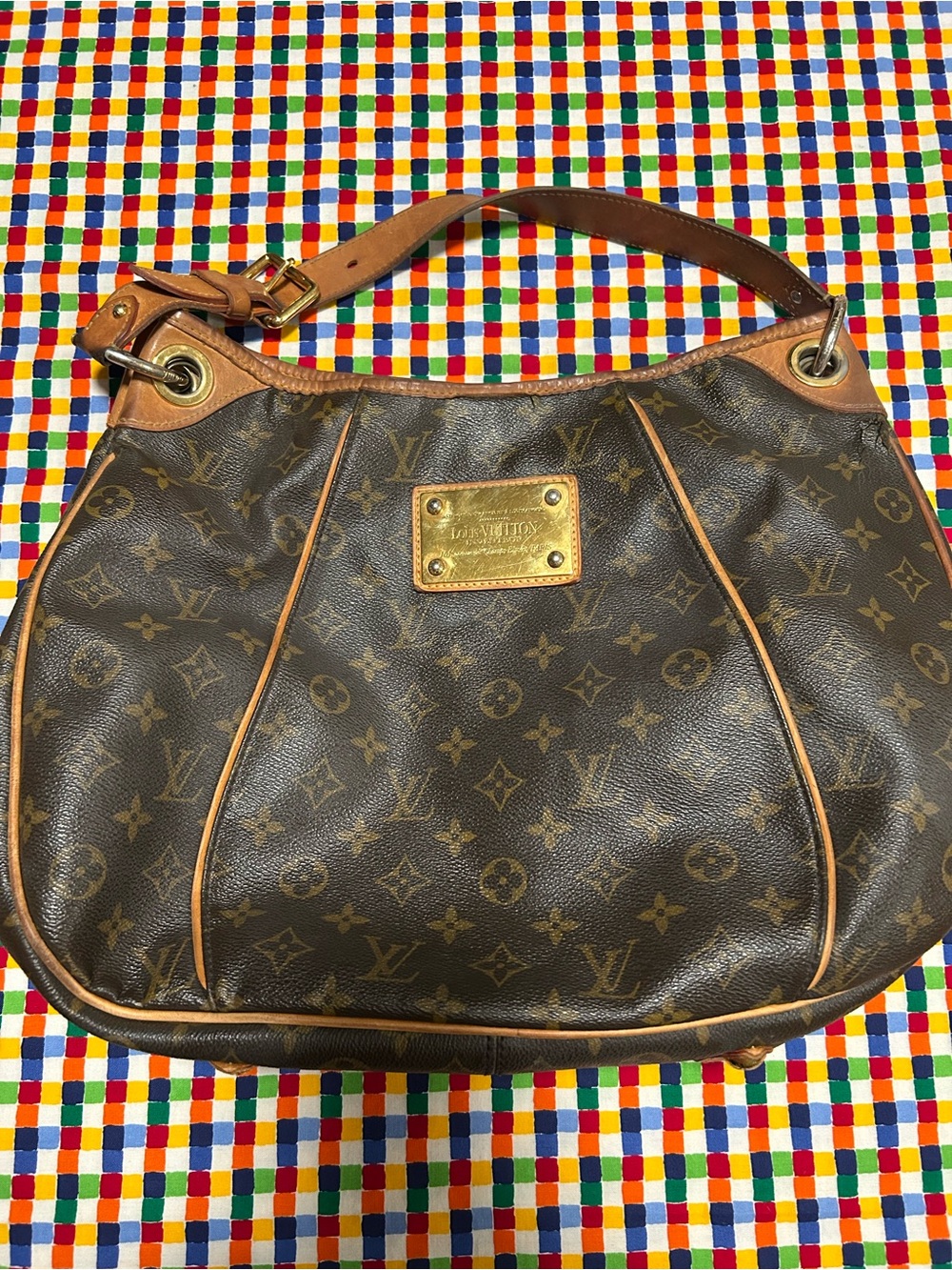 Louis Vuitton Galliera Handbag Monogram Canvas GM Brown